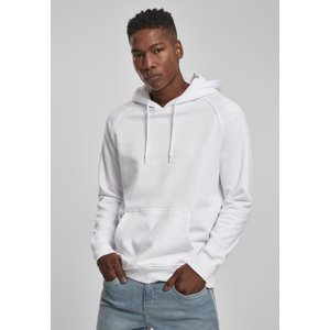 Raglan hooded sweatshirt white