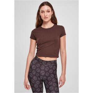 Women's Stretch Jersey Cropped Tee - Brown