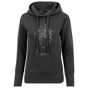 Women's charcoal One Line Fruit Hoody