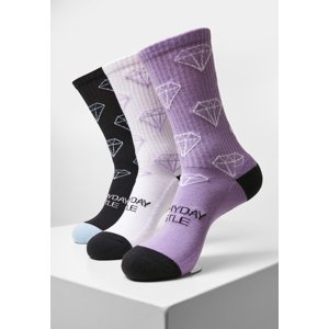 Everyday Hustle Socks 2-Pack Black+Lilac+White