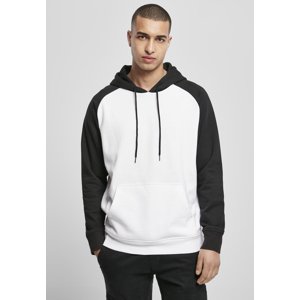 Basic Raglan Hoody White/Black