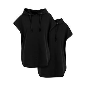Women's Sleeveless Sweatshirt 2-Pack Black+Black