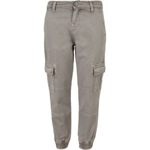 Boys Washed Cargo Twill Jogging Pants Grey