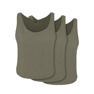 Women's Oversized Tank Top 3-Pack Olive