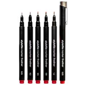 Stylefile Marker Fineliner Main 5pcs red