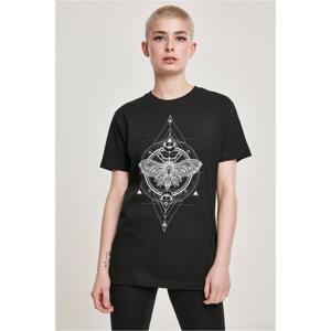 Women's T-shirt against butterflies black