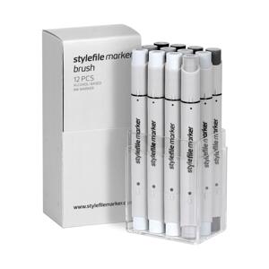 Stylefile Marker Brush 12pcs Neutral Grey