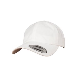 Peached Cotton Twill Dad Cap White