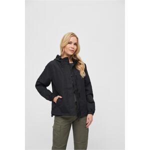 Women's summer windbreaker with front zipper black