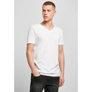 Bright T-shirt with a V-neck in white