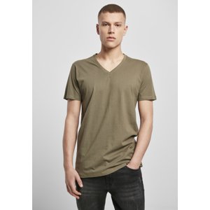 Lightweight T-shirt with a V-neck olive