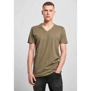 Lightweight T-shirt with a V-neck olive