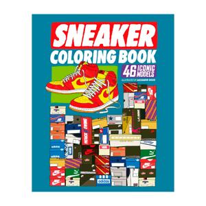 Sneakers coloring book multicolored