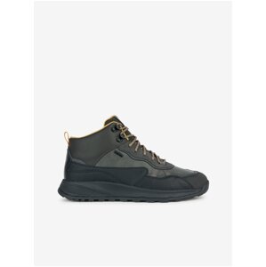 Grey and black men's ankle sneakers with suede details Geox Ter - Men's