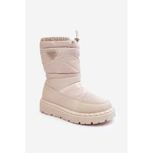 Women's snow boots with thick soles, light beige Luretto