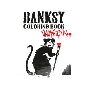 Banksy coloring pages multicolored