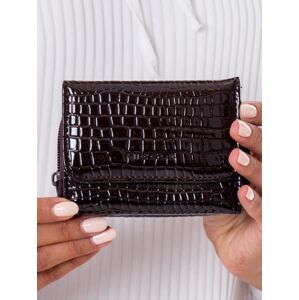 Fekete női pénztárca dombornyomott mintával