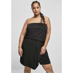 Women's short bandeau dress made of viscose black