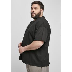 Oversized Henley T-shirt black