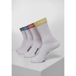 Colored Cuff Sport Logo Short Socks 4-Pack Multicolor