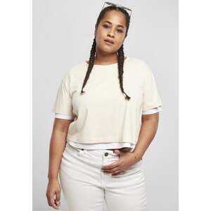 Women's Full Double Layered Tee whitesand/white