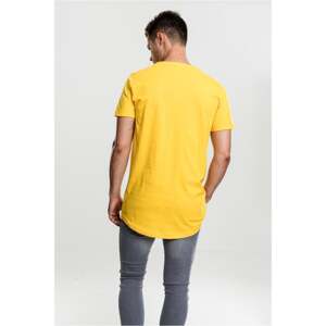 Shaped long T-shirt chrome yellow