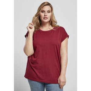 Women's Organic T-Shirt with Extended Shoulder Burgundy