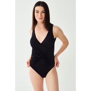 Dagi Black V-Neck Swimwear