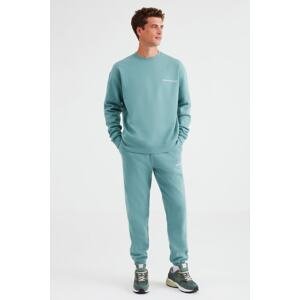 GRIMELANGE Marshall Men's Green Basic Tracksuit Set with Embroidery Detail