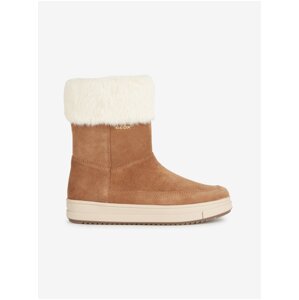Brown Girls' Winter Suede Ankle Boots Geox Rebecca - Girls