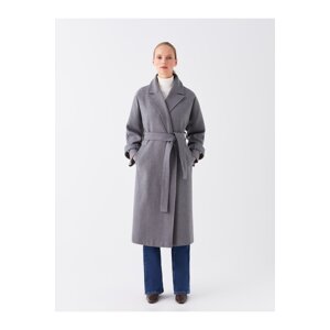 LC Waikiki Women's Jacket Collar Plain Cachet Coat