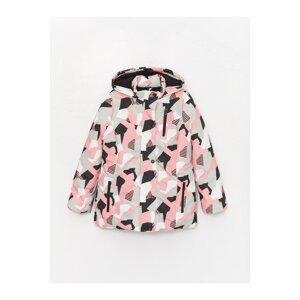 LC Waikiki Hooded Patterned Girl's Coat