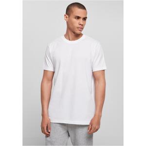 Basic white T-shirt with a round neckline