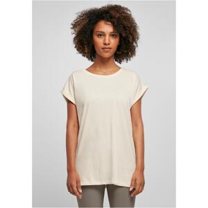 Women's T-shirt with extended shoulder whitesand