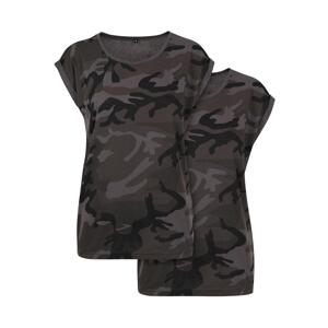 Women's Dark Camo T-Shirt with Extended Shoulder 2 Pack