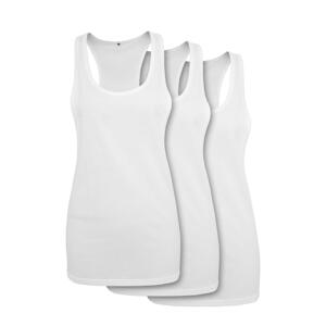 Women's loose tank top 3-pack white