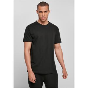 Basic black T-shirt with round neckline