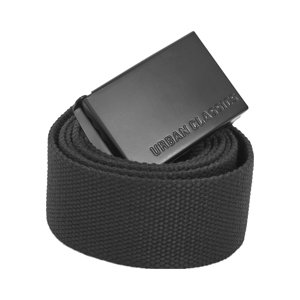 Long canvas belt black