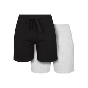 Women's Terry Shorts 2-Pack Black+Heathergrey