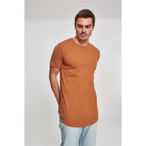 Shaped long caramel T-shirt