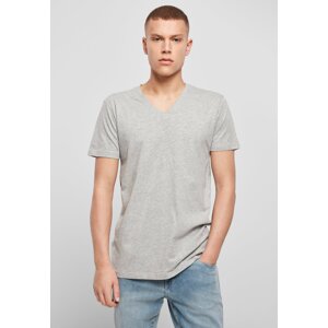 Light T-shirt with V-neck heather grey