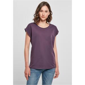 Women's T-shirt with an extended shoulder of the purple night