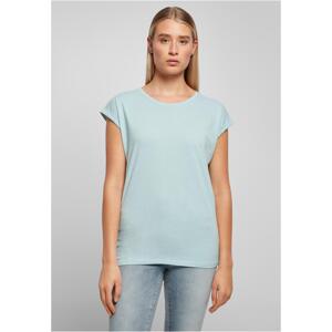 Women's T-shirt with extended shoulder ocean blue