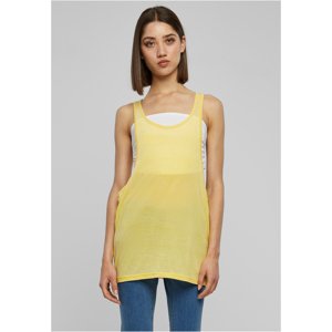 Ladies Loose Burnout Tank Yellow