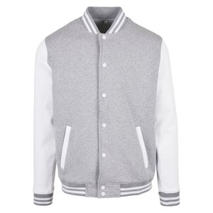 Basic College Jacket heather grey/white