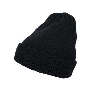Long knitted beanie black
