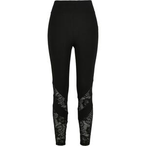 Women's High Waisted Lace Leggings Black