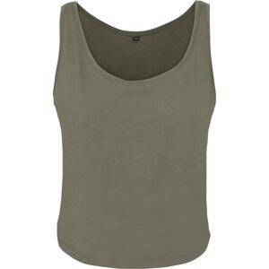 Women's oversized tank top olive