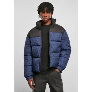 AOP Retro Puffer Jacket Dark Blue Damast Aop