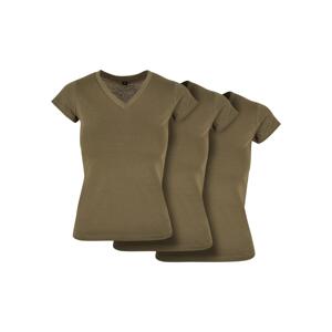 Women's basic T-shirt 3-pack springoliv